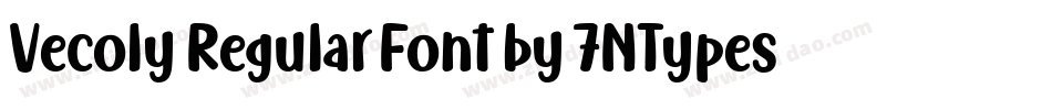 Vecoly Regular Font by 7NTypes字体转换